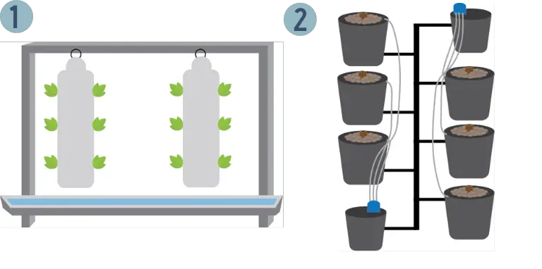 solid media culture hydroponics diagram